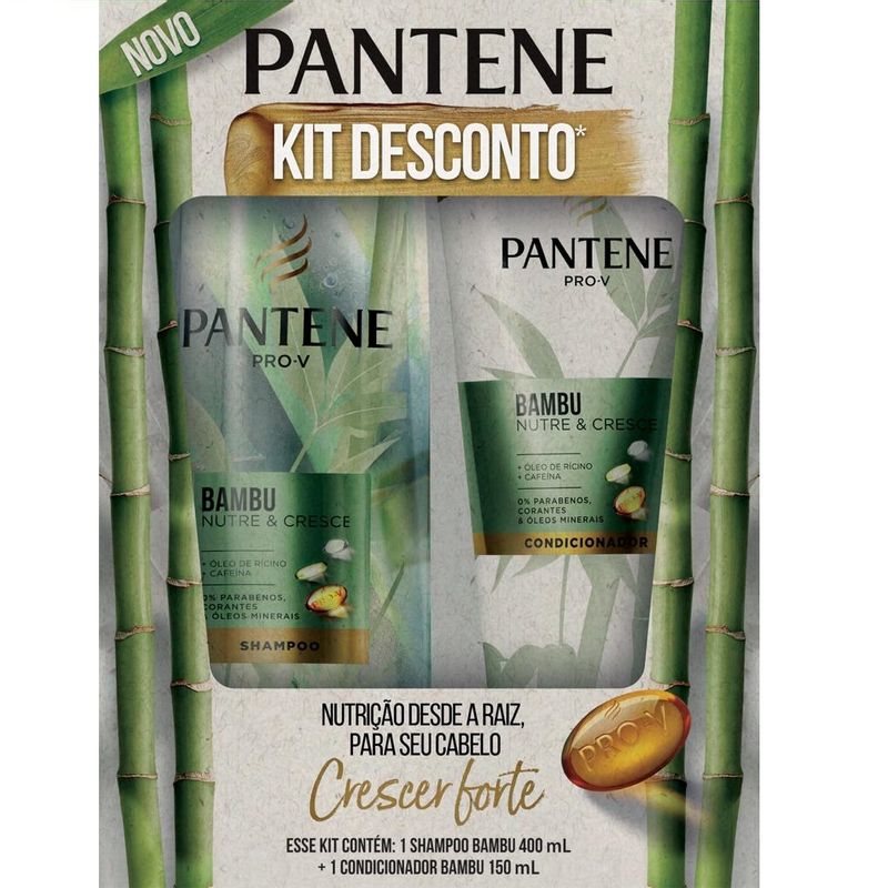 Encontraproduto.com.br - Kit Pantene Bambu Shampoo 400ml + Condicionador 175ml