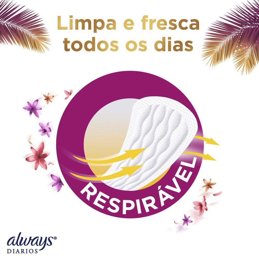 Encontraproduto.com.br - Protetor Diário Always Hipoalergênico Sensitive Sem Perfume 80 Unidades