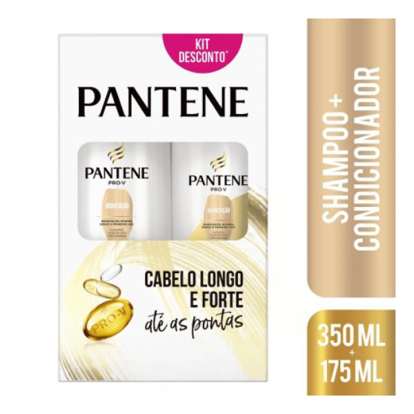 Kit Pantene Shampoo 350ml + Condicionador Hidratação 175ml