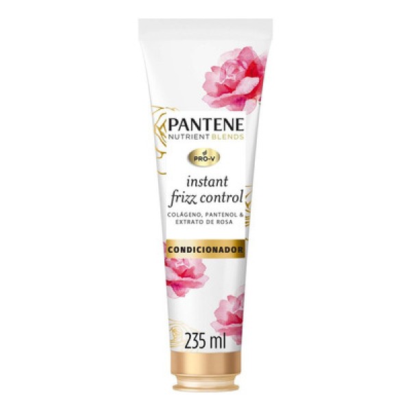Encontraproduto.com.br - Condicionador Pantene Nutrient Blends Controle Instantâneo Do Frizz Colágeno, Pantenol E Extrato De Rosa 235ml