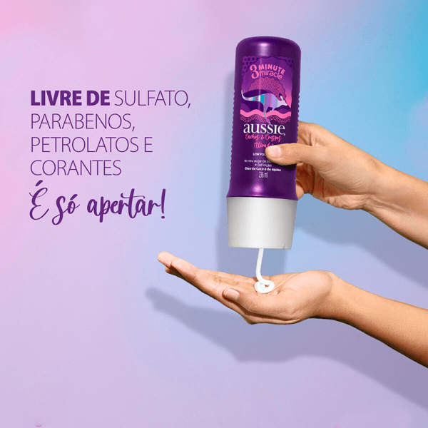 Encontraproduto.com.br - Creme de Tratamento Aussie 3 Minutos Milagrosos Cachos e Crespos 236ml