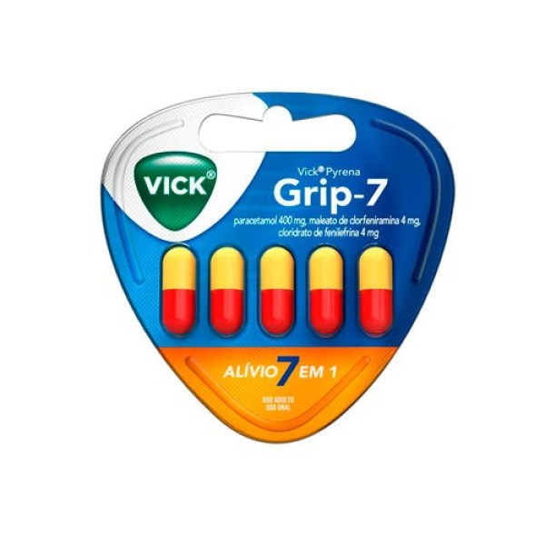 Encontraproduto.com.br - Vick Pyrena Grip-7 5 Cápsulas