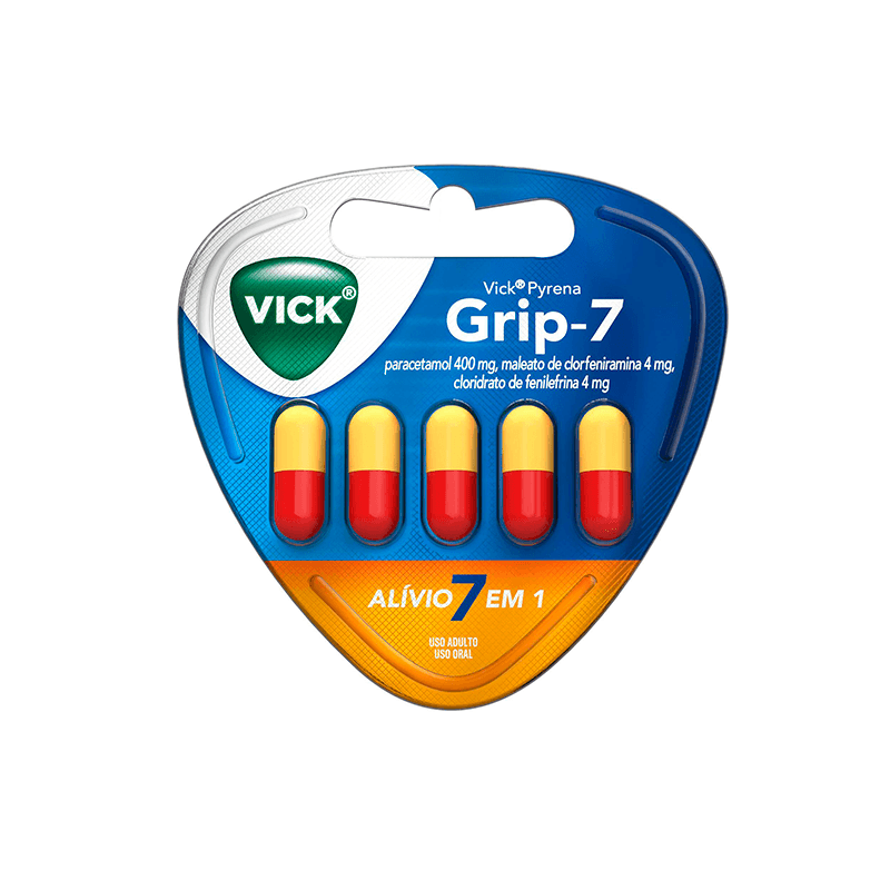 Encontraproduto.com.br - Vick Pyrena Grip-7 5 Cápsulas