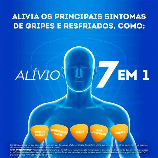 Encontraproduto.com.br - Vick Pyrena Grip-7 5 Cápsulas