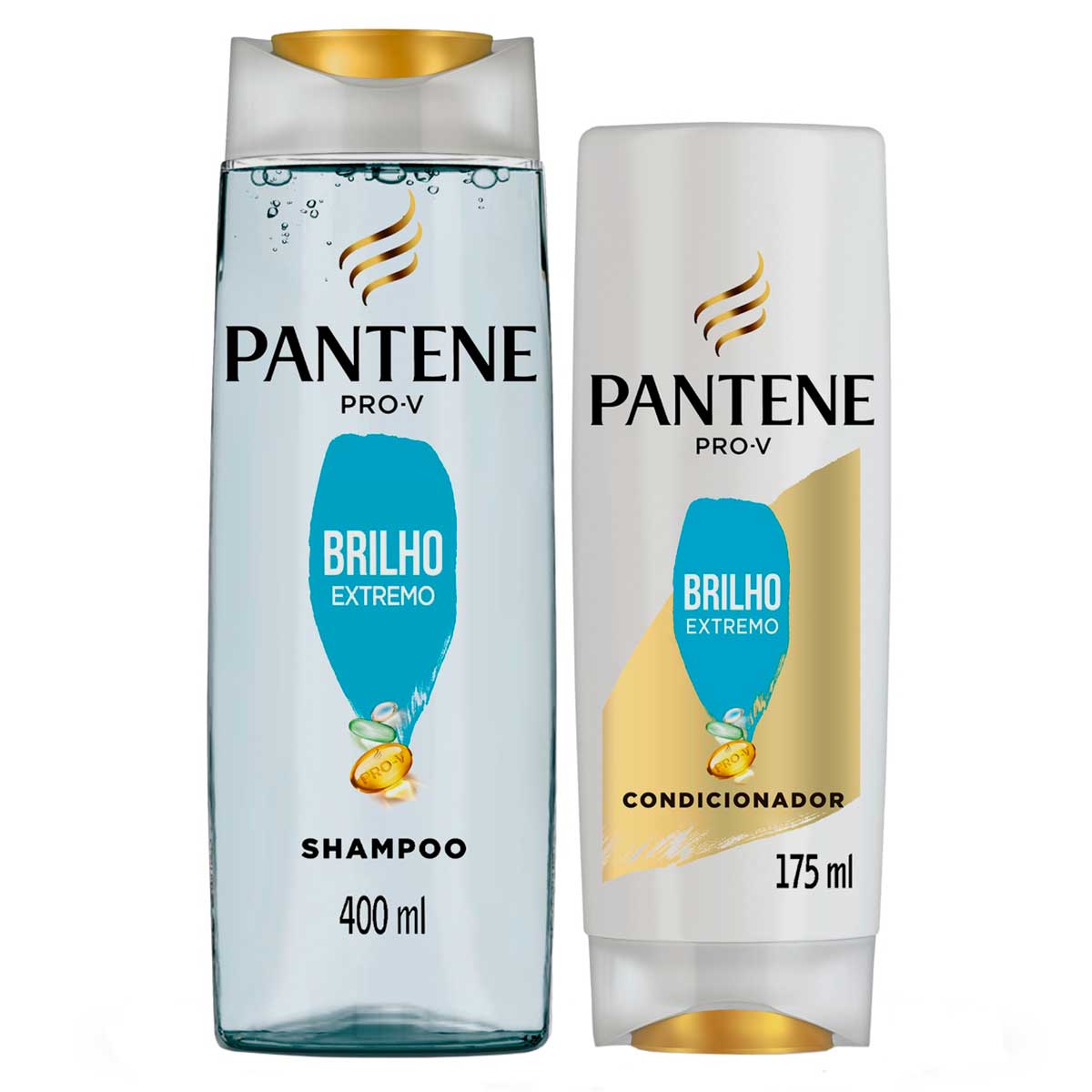 Encontraproduto.com.br - Kit Shampoo 400ml + Condicionador 175ml Brilho Extremo Pantene