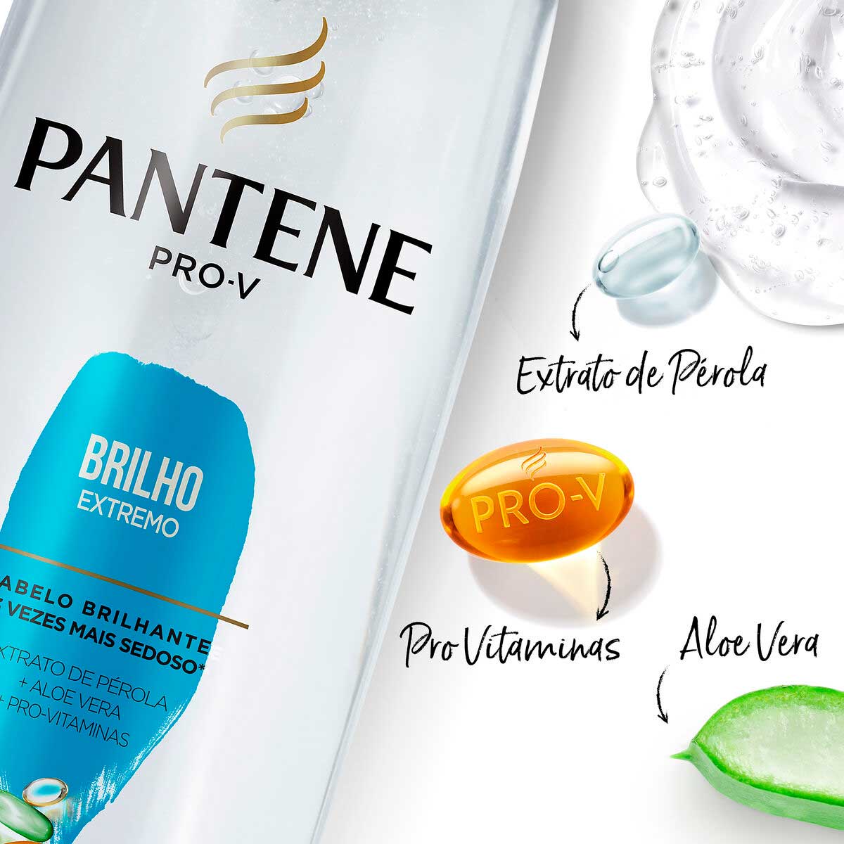 Encontraproduto.com.br - Kit Shampoo 400ml + Condicionador 175ml Brilho Extremo Pantene