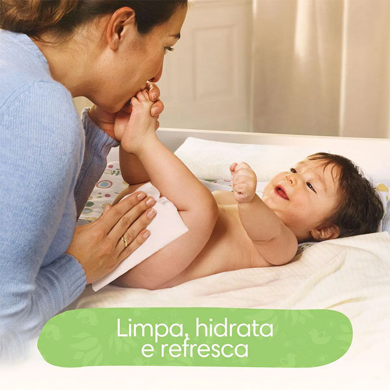 Encontraproduto.com.br - Kit Lenço Umedecido Pampers Aloe Vera 12 Pacotes com 48 Unidades