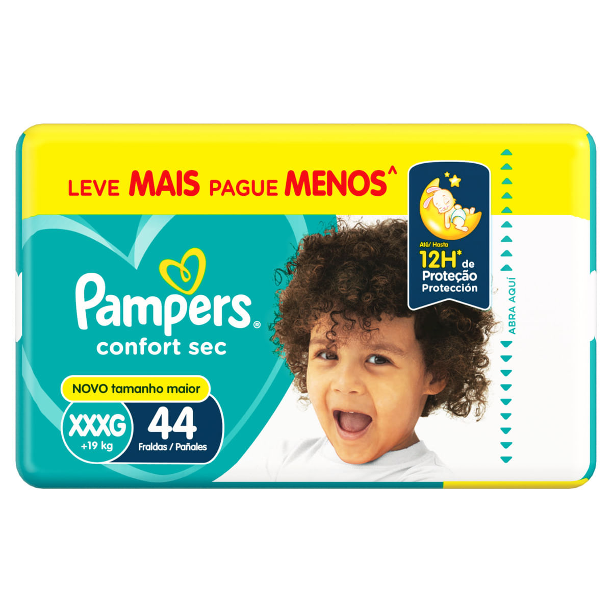 Encontraproduto.com.br - Fralda Pampers Confort Sec Xxxg Super Com 44 Unidades Fortebag