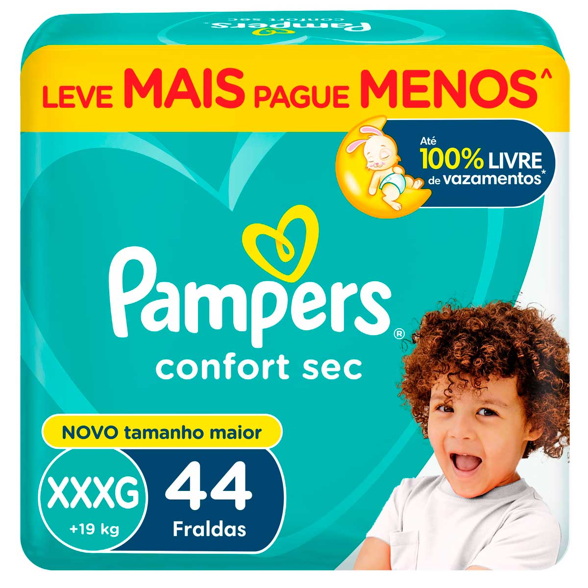 Encontraproduto.com.br - Fralda Pampers Confort Sec Xxxg Super Com 44 Unidades Fortebag