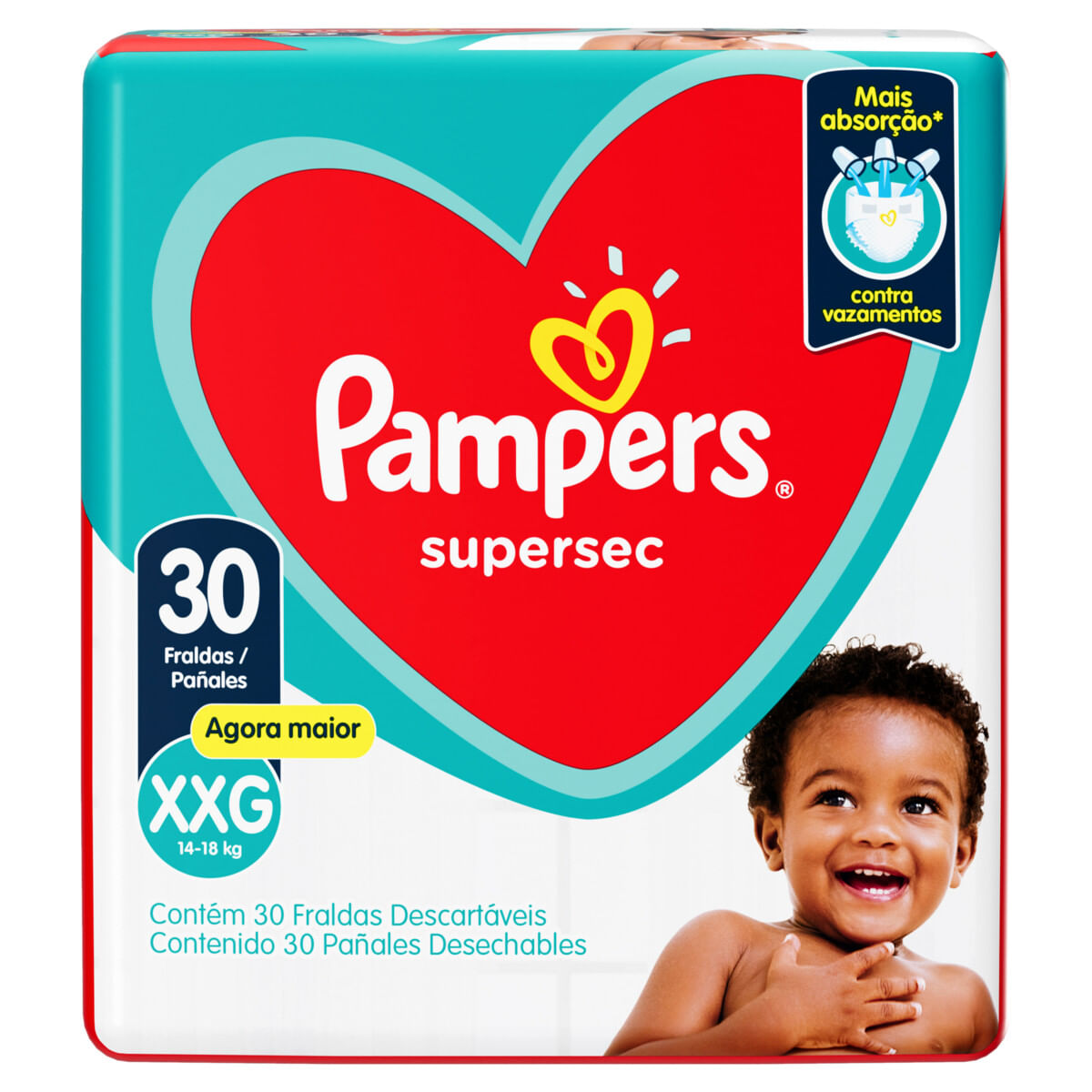 Fralda Pampers Supersec Mega XXG 30 Unidades