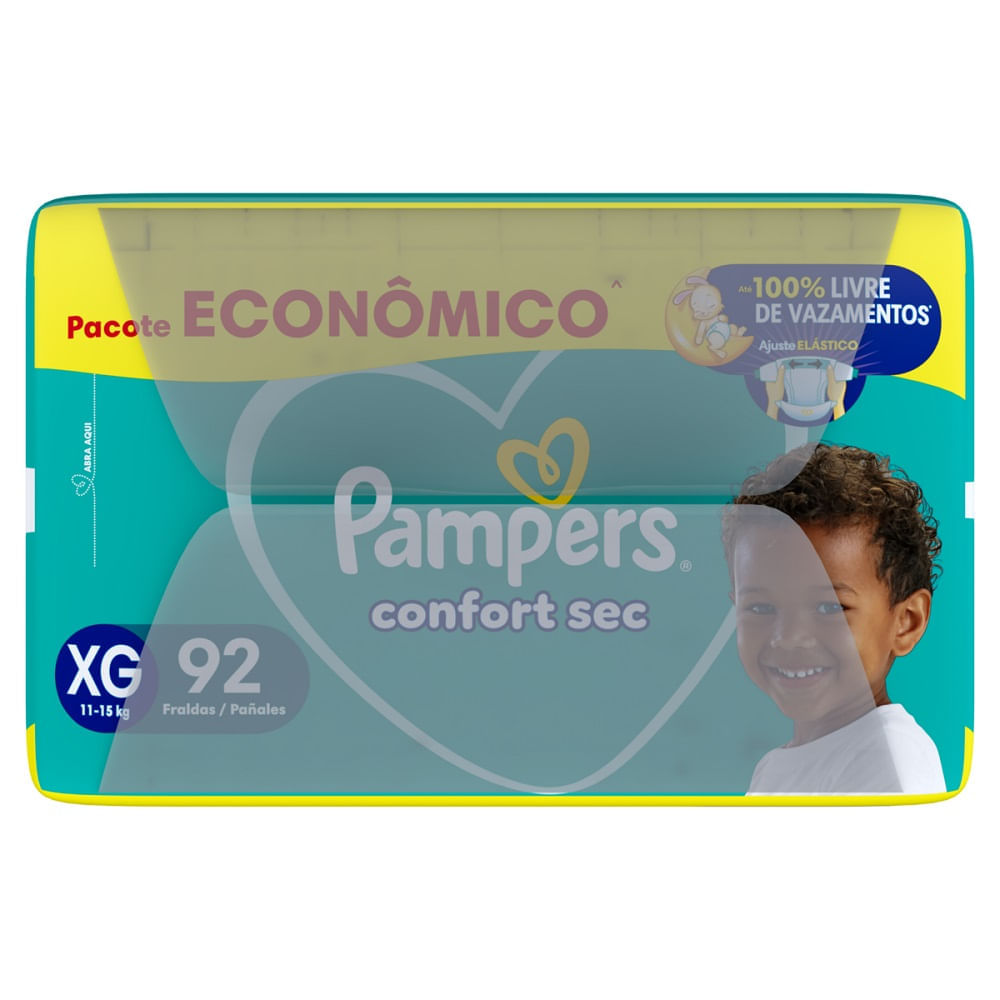 Fralda Pampers Confort Sec XG 92 Unidades