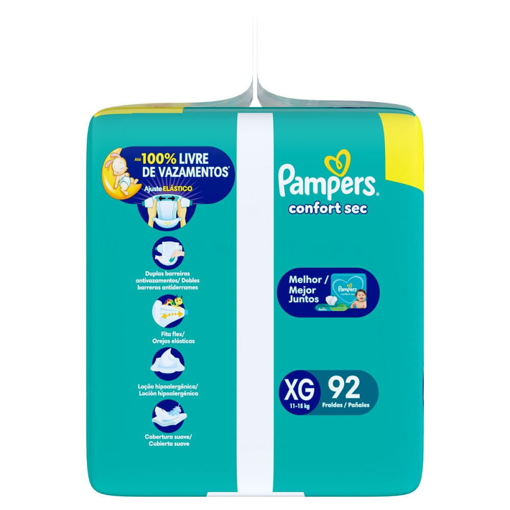 Encontraproduto.com.br - Fralda Pampers Confort Sec XG 92 Unidades