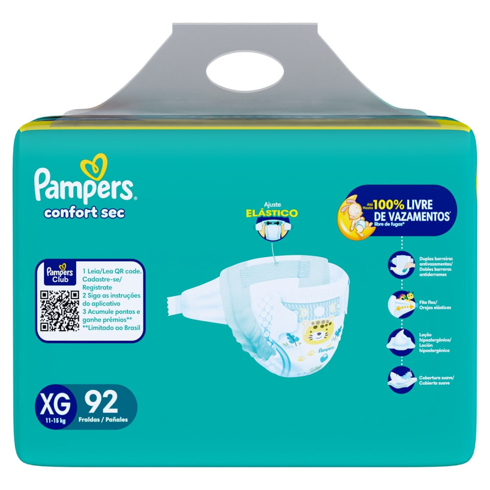 Encontraproduto.com.br - Fralda Pampers Confort Sec XG 92 Unidades