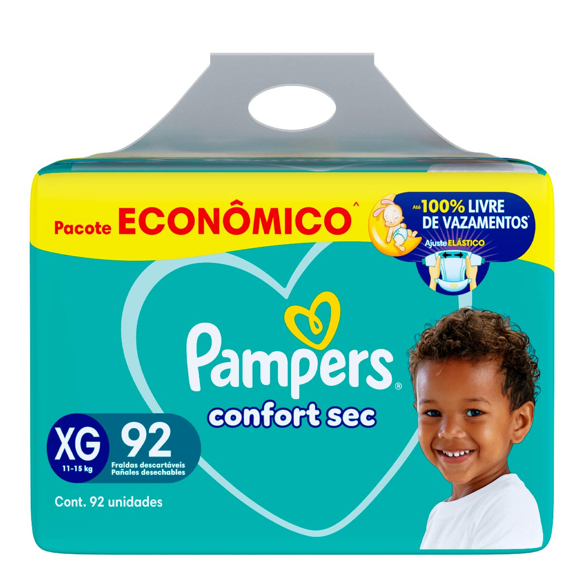 Encontraproduto.com.br - Fralda Pampers Confort Sec XG 92 Unidades
