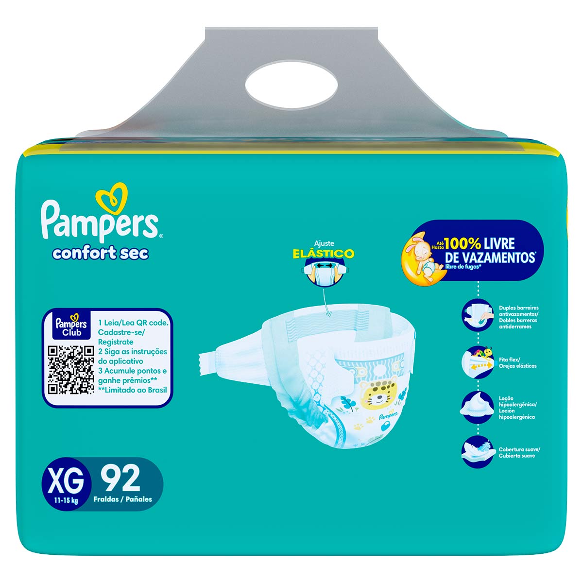 Encontraproduto.com.br - Fralda Pampers Confort Sec XG 92 Unidades