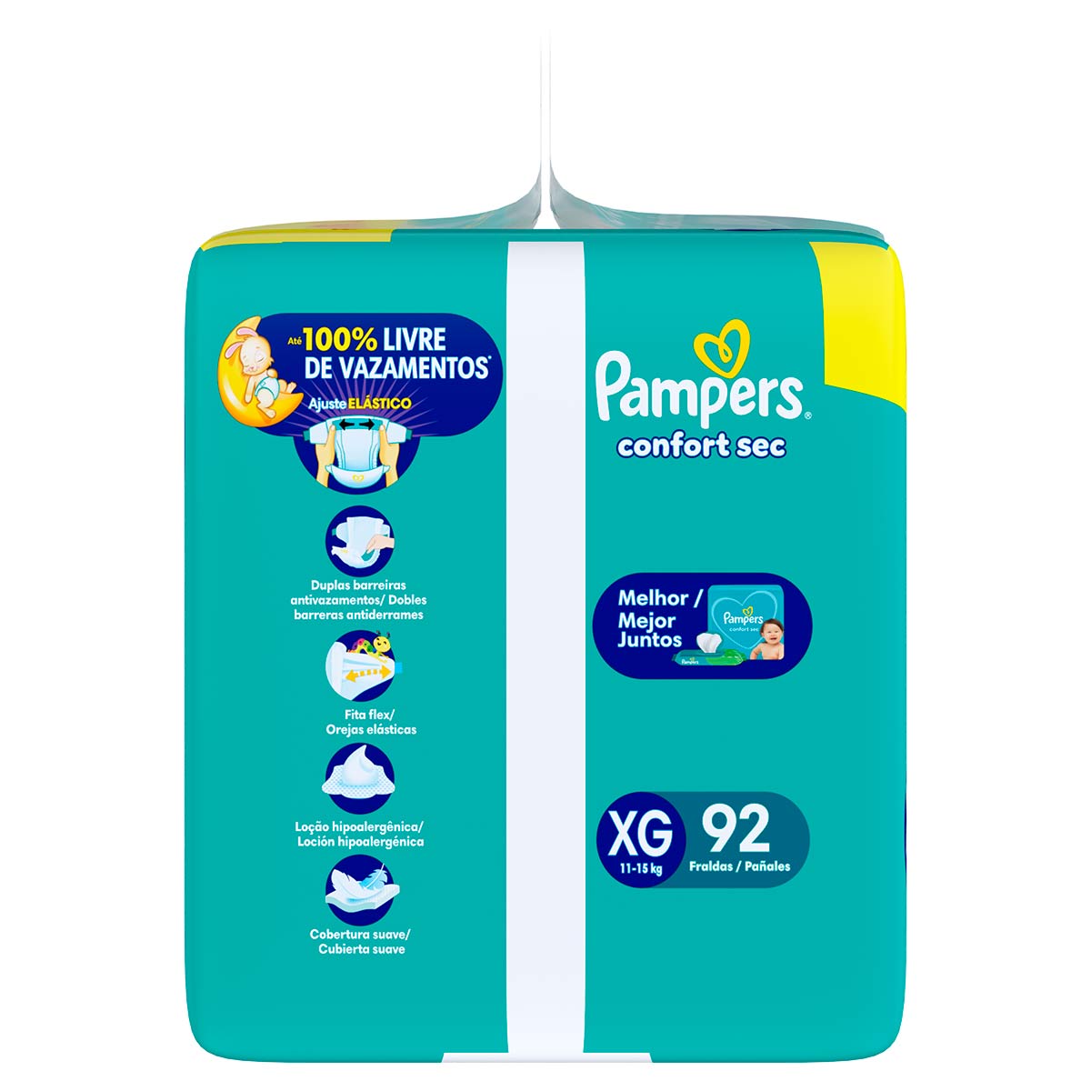 Encontraproduto.com.br - Fralda Pampers Confort Sec XG 92 Unidades
