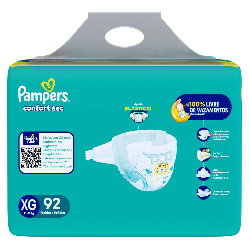 Encontraproduto.com.br - Fralda Pampers Confort Sec XG 92 Unidades