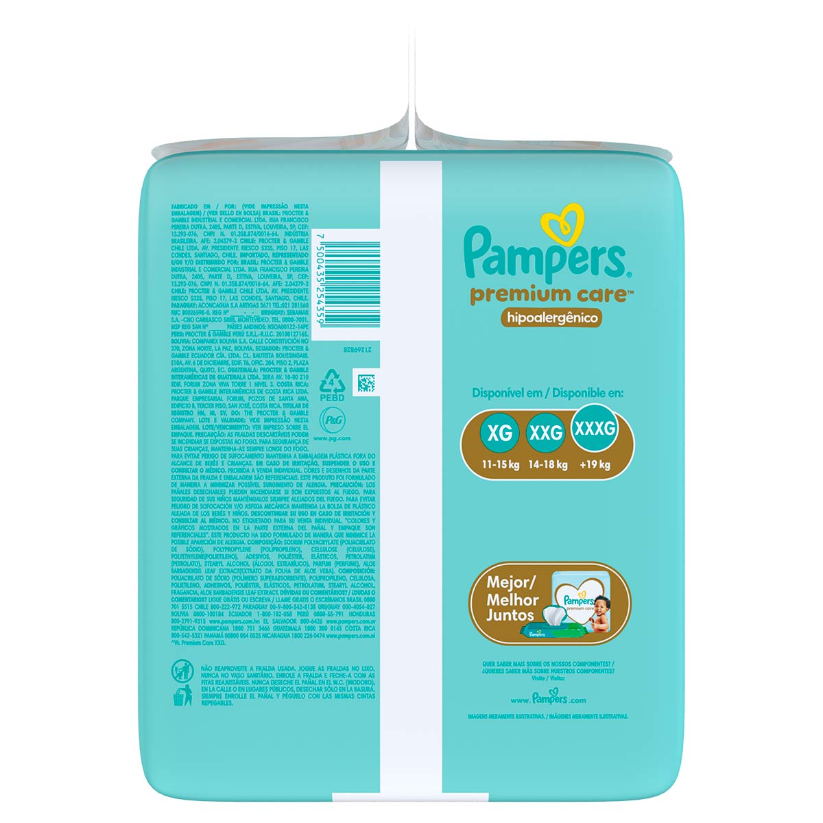 Encontraproduto.com.br - Fralda Pampers Premium Care XXXG 72 Unidades