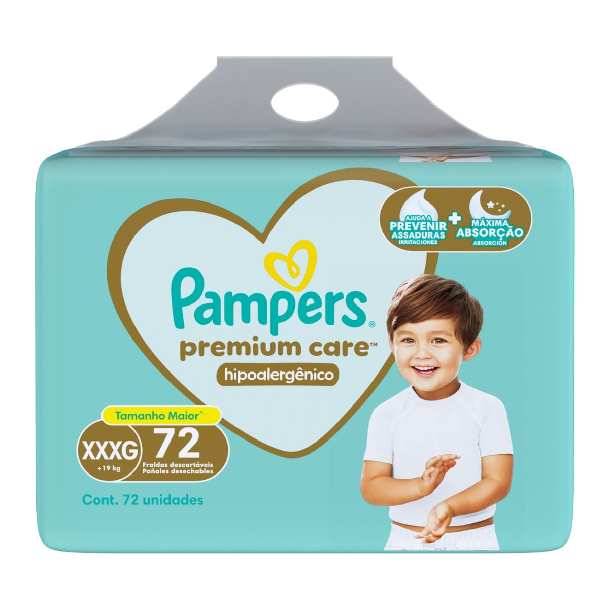 Encontraproduto.com.br - Fralda Pampers Premium Care XXXG 72 Unidades