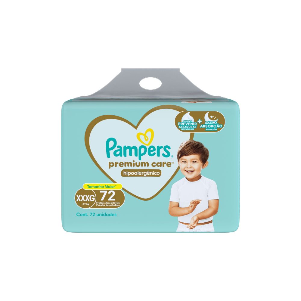 Encontraproduto.com.br - Fralda Pampers Premium Care XXXG 72 Unidades