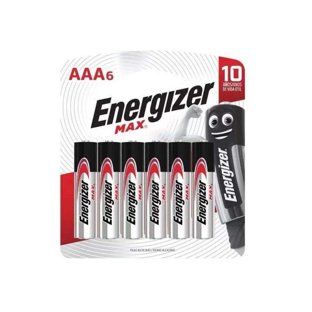 Encontraproduto.com.br - Pilhas Alcalinas - LR03 Palito - AAA - Cartela com 6 Unidades - Energizer Max