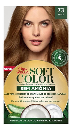 Encontraproduto.com.br - Kit Tintura Soft Color Avelã 73 Soft Color