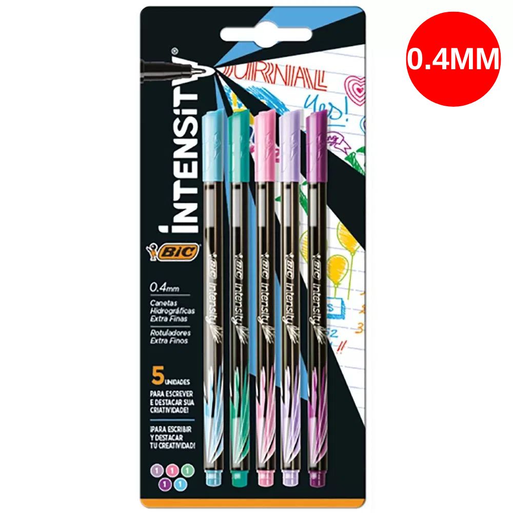 Encontraproduto.com.br - Kit Caneta Esferográfica Bic Intensity com 3 Unidades