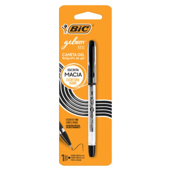 Encontraproduto.com.br - Caneta Gelocity Stic Bic Preta