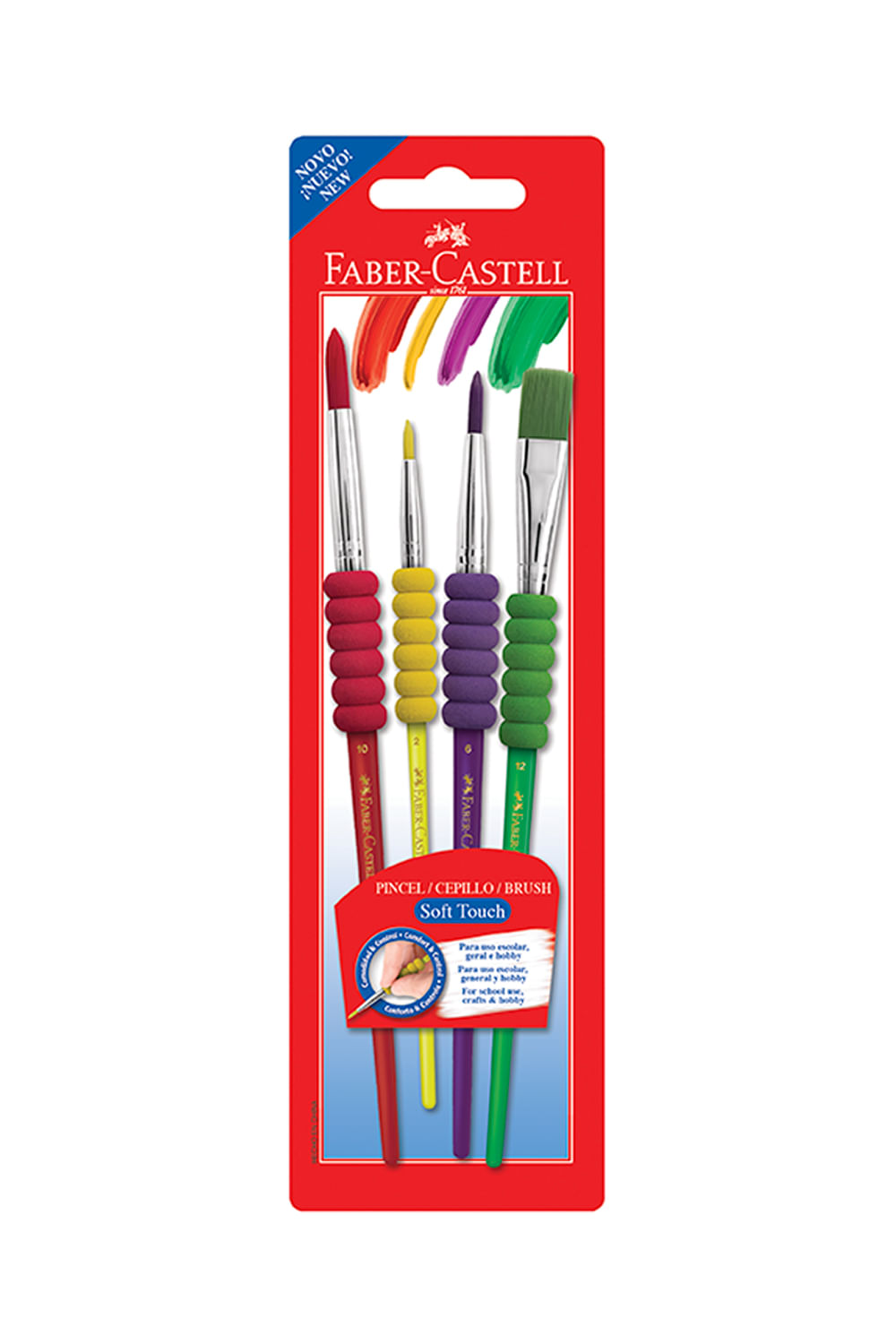 Encontraproduto.com.br - Pincel Soft Touch Kit 4 Unidades