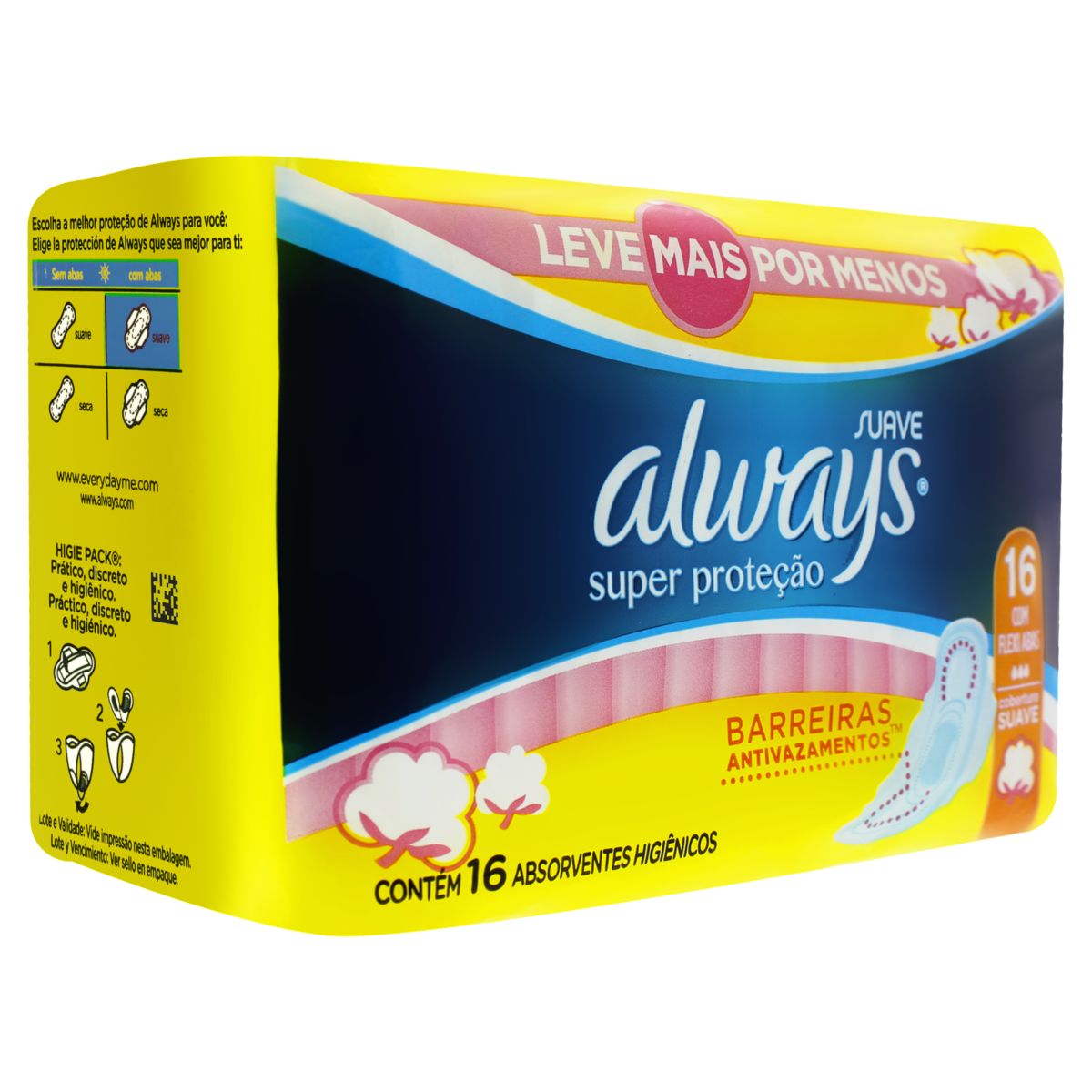 Encontraproduto.com.br - Absorvente Always Suave com Abas com 16 Unidades