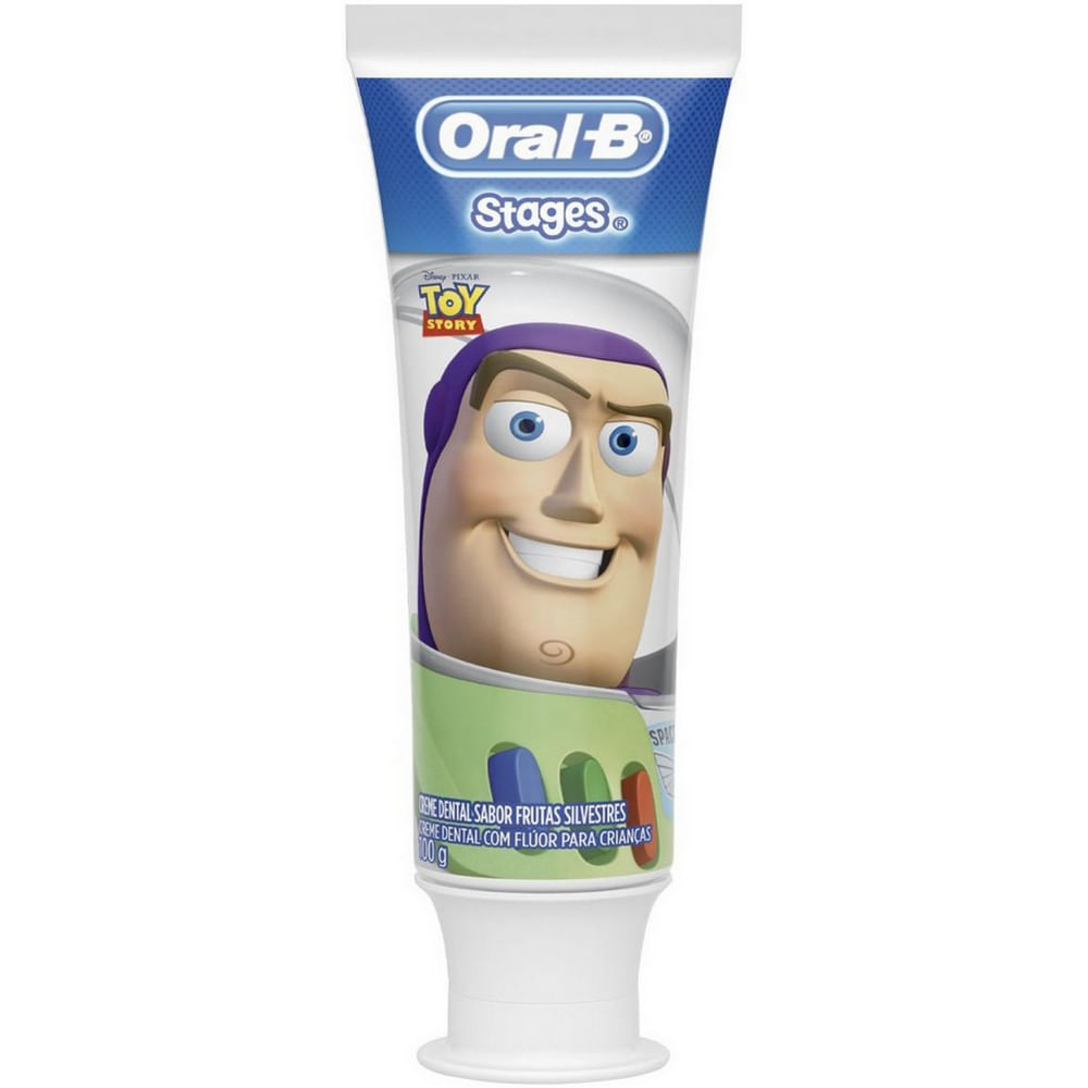 Creme Dental Infantil com Flúor Frutas Silvestres Mickey Mouse Clubhouse Oral-B Pro-Saúde Stages Bisnaga 100g