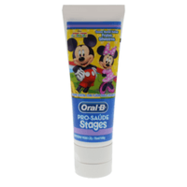 Creme Dental Infantil com Flúor Frutas Silvestres Mickey Mouse Clubhouse Oral-B Pro-Saúde Stages Bisnaga 100g