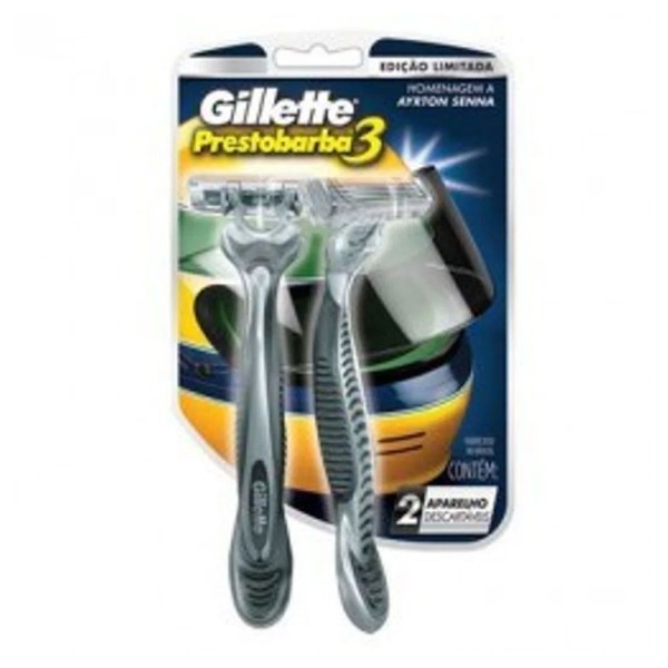Encontraproduto.com.br - Aparelho de Barbear Prestobarba 3 Airton Senna c/2 Unidades
