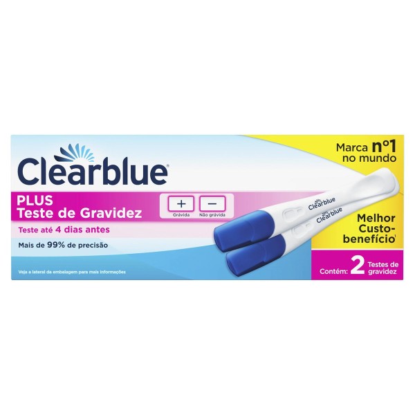 Encontraproduto.com.br - Teste de Gravidez Clearblue Plus -2 unidades