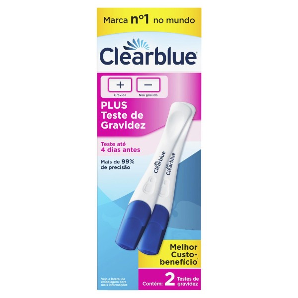 Encontraproduto.com.br - Teste de Gravidez Clearblue Plus -2 unidades