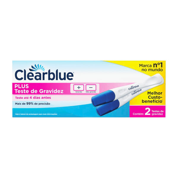 Encontraproduto.com.br - Teste de Gravidez Clearblue Plus -2 unidades