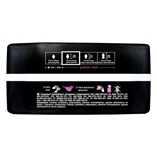 Encontraproduto.com.br - Absorvente com Abas Suave Always Noturno G Pacote 16 Unidades Grátis 2 Absorventes