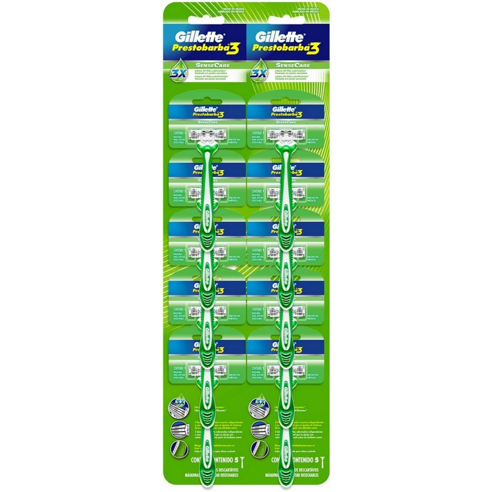 Encontraproduto.com.br - Aparelho de Barbear Gillette Prestobarba 3 Sensitive com 1 Unidade