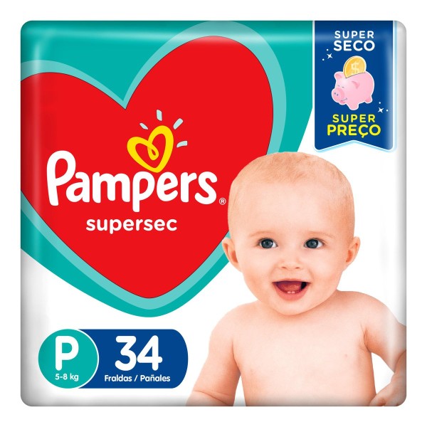 Fralda Pampers Supersec Pacotao P 34 Fr @