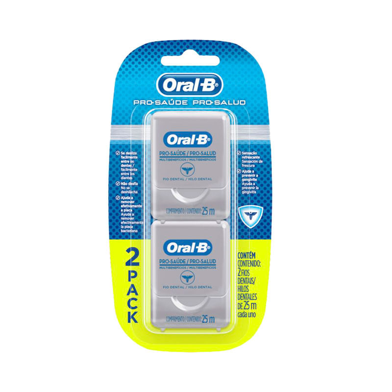 Encontraproduto.com.br - Fio Dental Oral-b Pro-saude Com 2 Unidades 25 Metros Cada