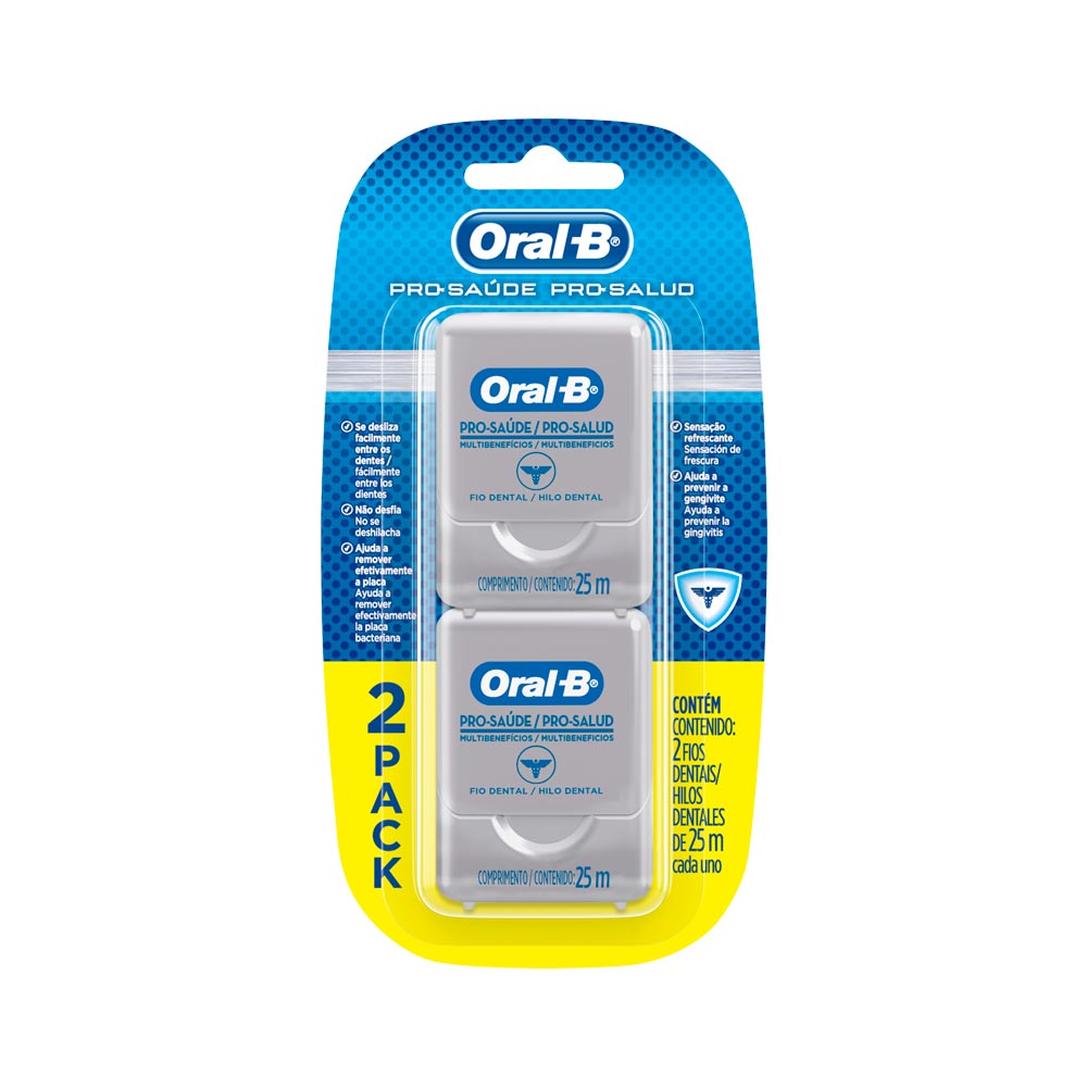 Encontraproduto.com.br - Fio Dental Oral-b Pro-saude Com 2 Unidades 25 Metros Cada