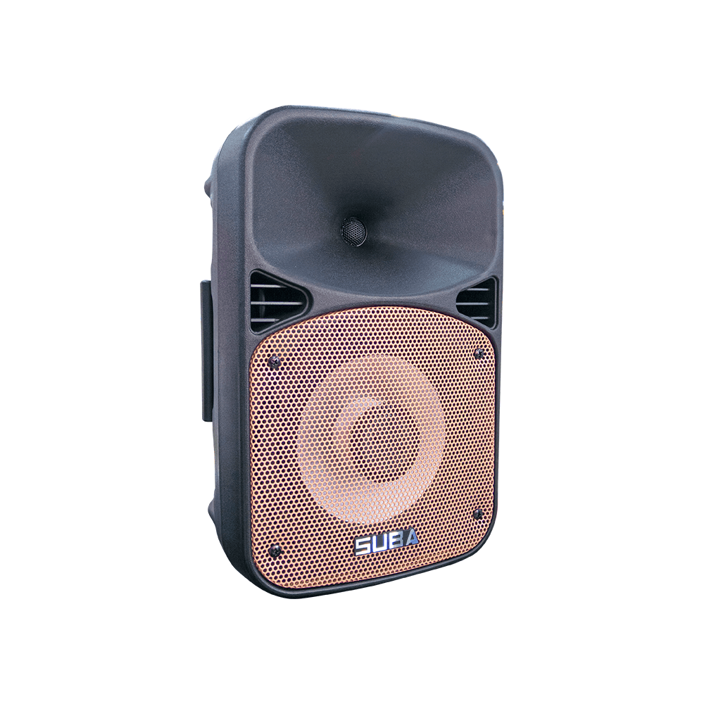 Encontraproduto.com.br - Caixa amplificada com Bateria recarregavel Suba SB SPK90T Rosa