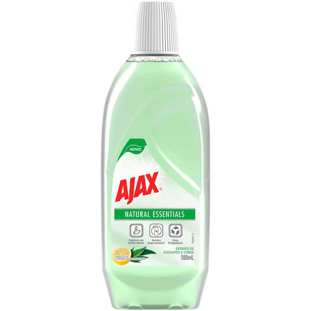 Encontraproduto.com.br - Limpador Uso Geral Eucalipto e Citrus Ajax Natural Essentials Frasco 500ml