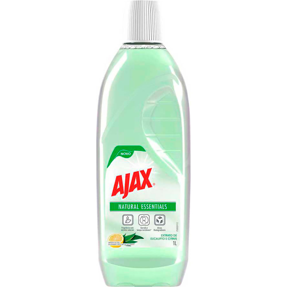 Encontraproduto.com.br - Limpador Uso Geral Eucalipto e Citrus Ajax Natural Essentials Frasco 1l