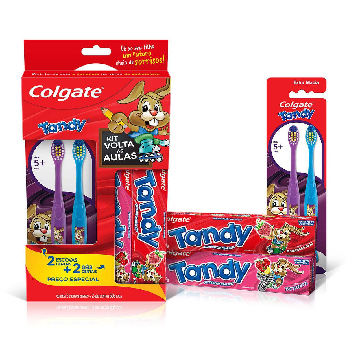 Encontraproduto.com.br - Kit Escova Dental Infanfil Colgate Tandy + Creme Dental