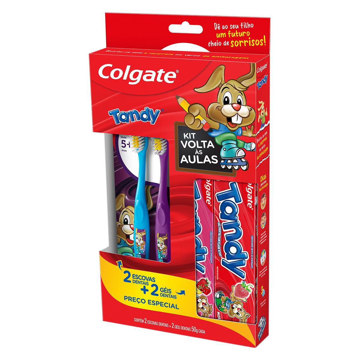 Encontraproduto.com.br - Kit Escova Dental Infanfil Colgate Tandy + Creme Dental