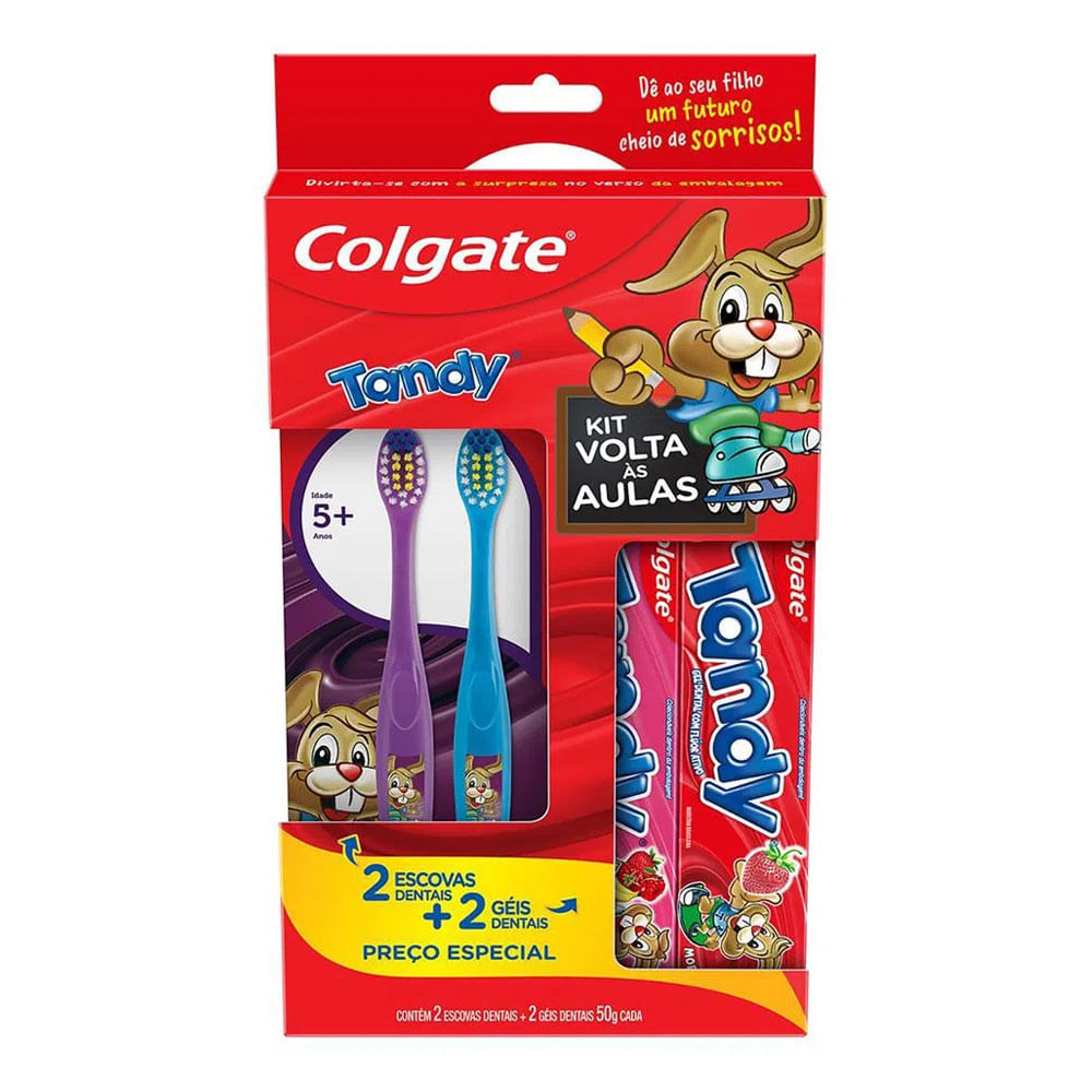Encontraproduto.com.br - Kit Escova Dental Infanfil Colgate Tandy + Creme Dental