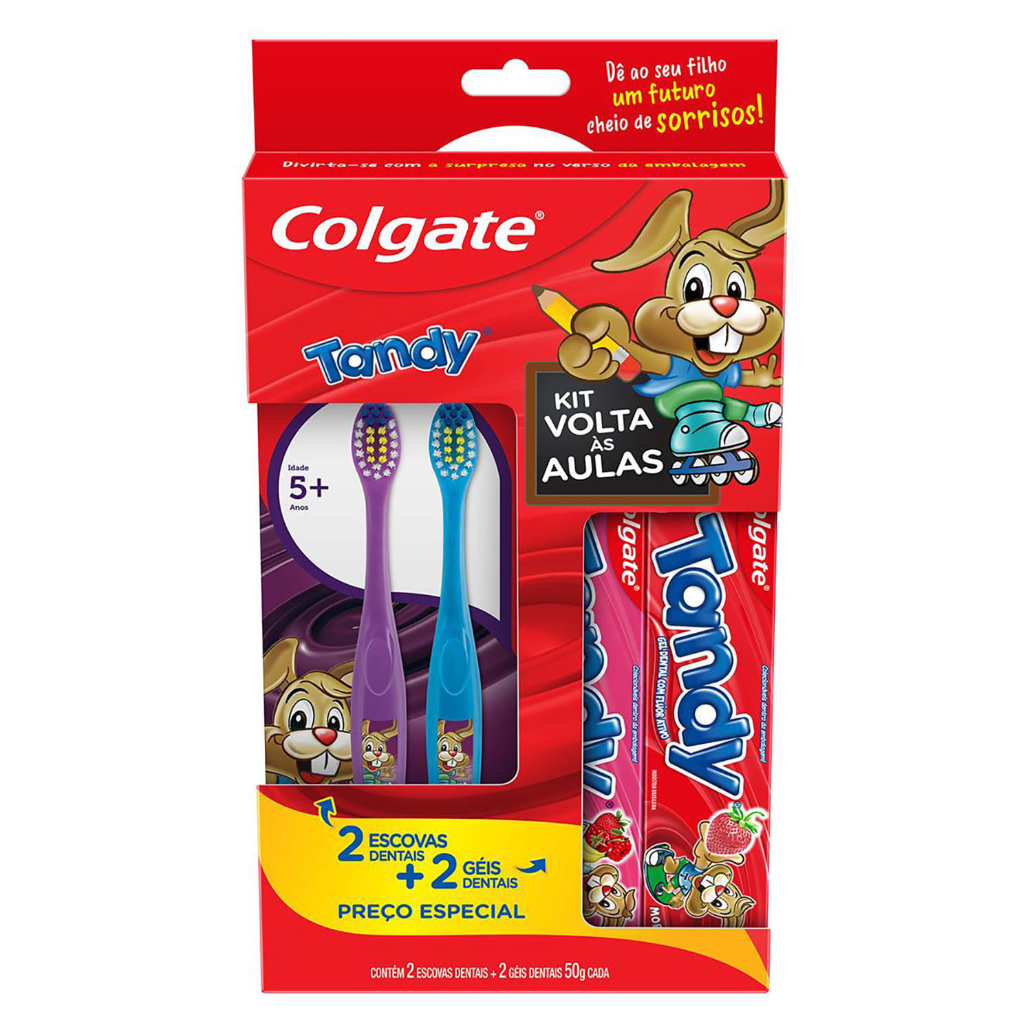 Encontraproduto.com.br - Kit Escova Dental Infanfil Colgate Tandy + Creme Dental
