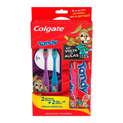 Kit Escova Dental Infanfil Colgate Tandy + Creme Dental