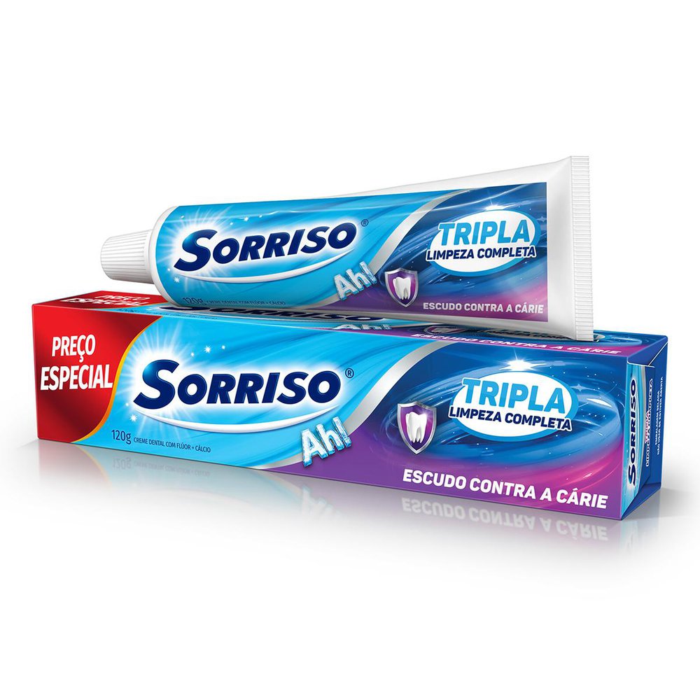 Encontraproduto.com.br - Creme Dental Sorriso Tripla Limpeza Completa 120g